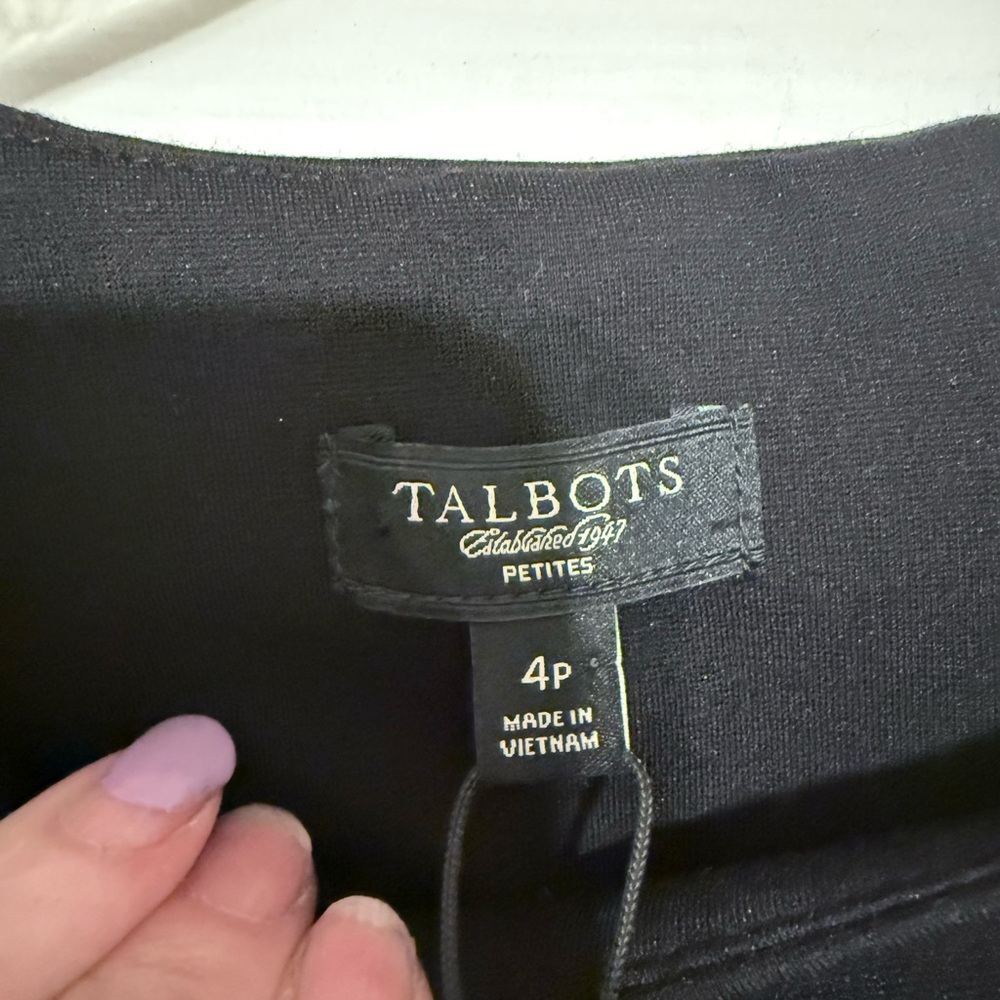 Brand New Talbots Black Ponte Sheath Dress - Size 4P - Picture 8 of 10